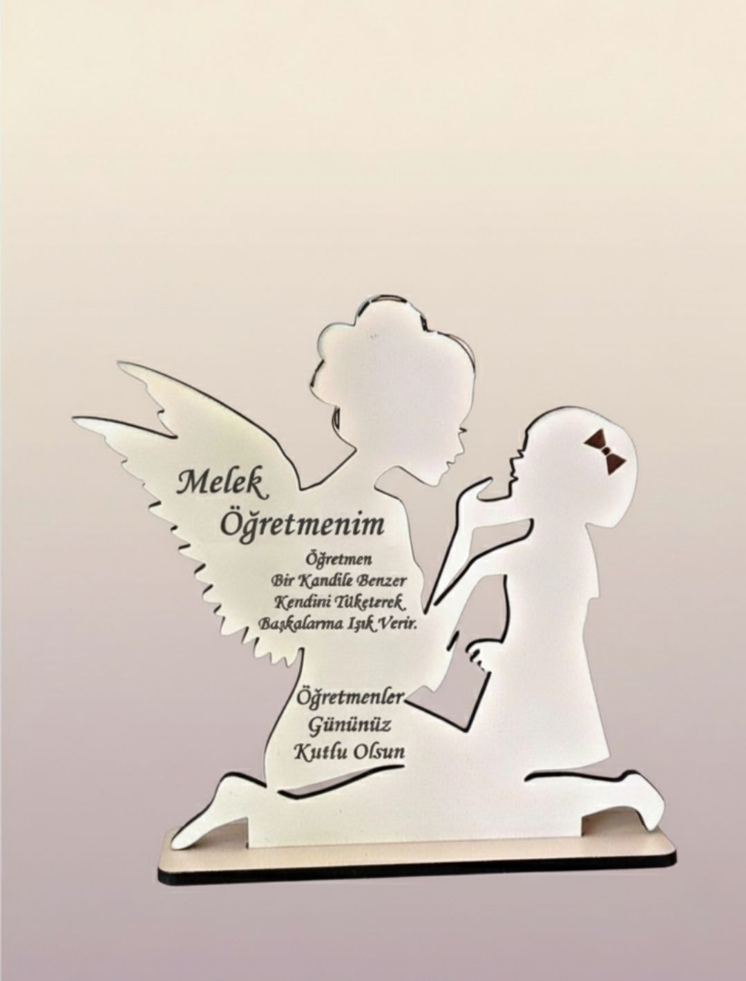 Öğretmenler Günü Melek Öğretmen Kız Plaket