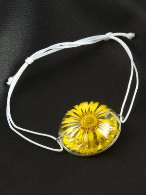 Papatya Epoksi Bileklik Sarı