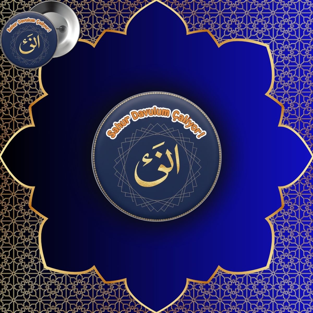 Sahur Davulum Çalıyor Buton Rozet - Görsel 2